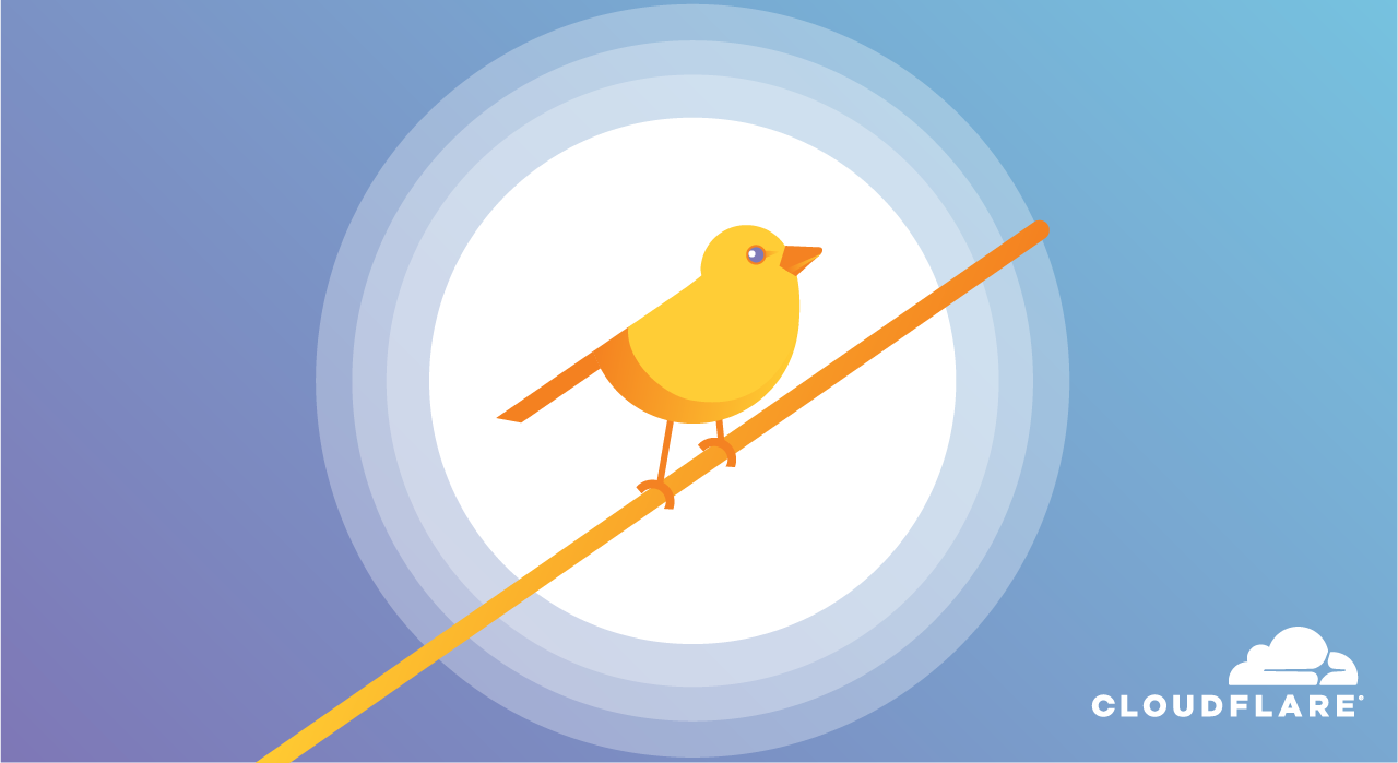 Warrant canary - uccello giallo su sfondo blu